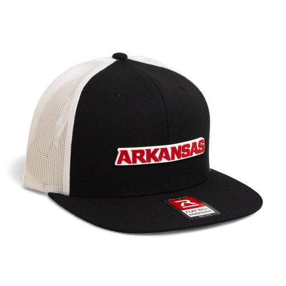 Arkansas Razorbacks ARKANSAS Red 3D Wool Blend Flat Bill Hat- Black/ White - Picture 1 of 3
